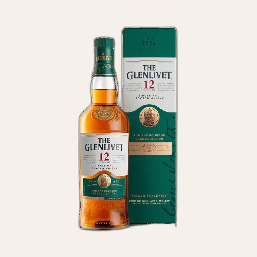 Rượu Whisky Glenlivet 12 Year Old Rum & Bourbon Cask Selection Taiwan Exclusive