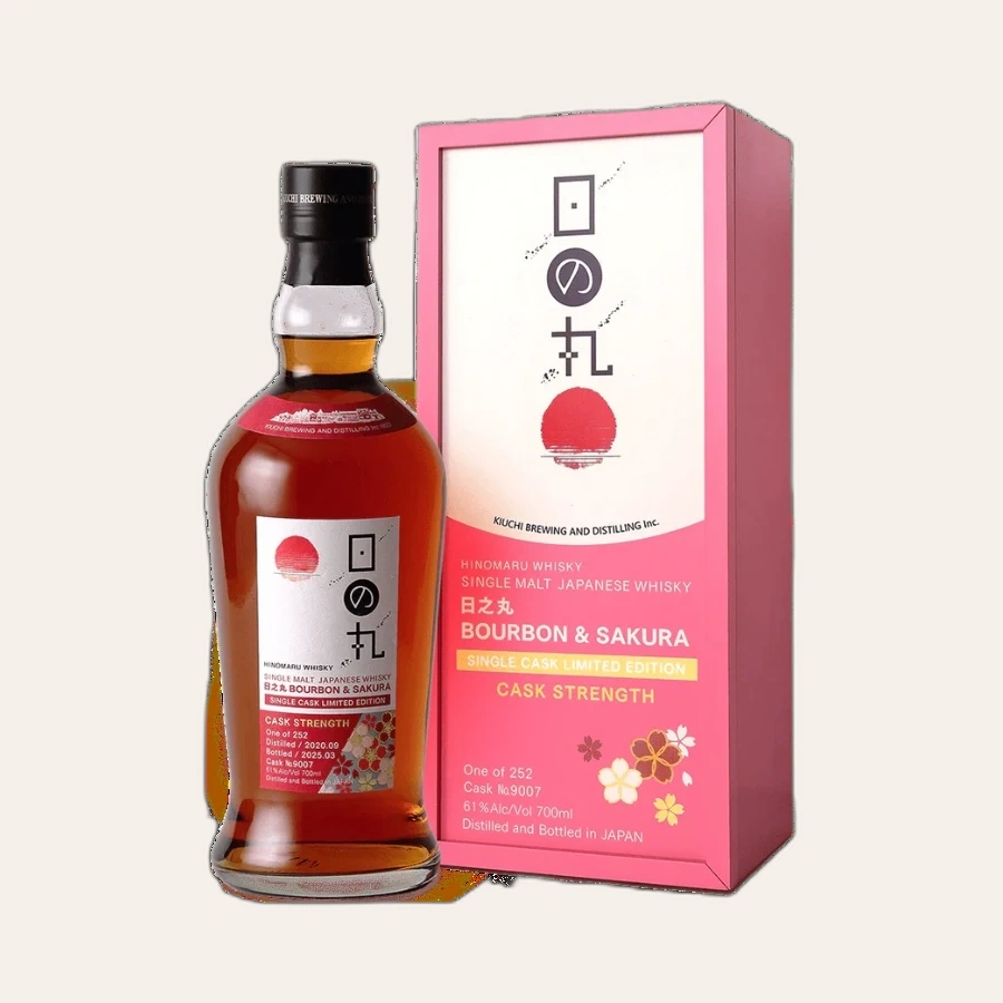 Rượu Whisky Nhật Hinomaru Bourbon & Sakura Single Cask Limited Edition