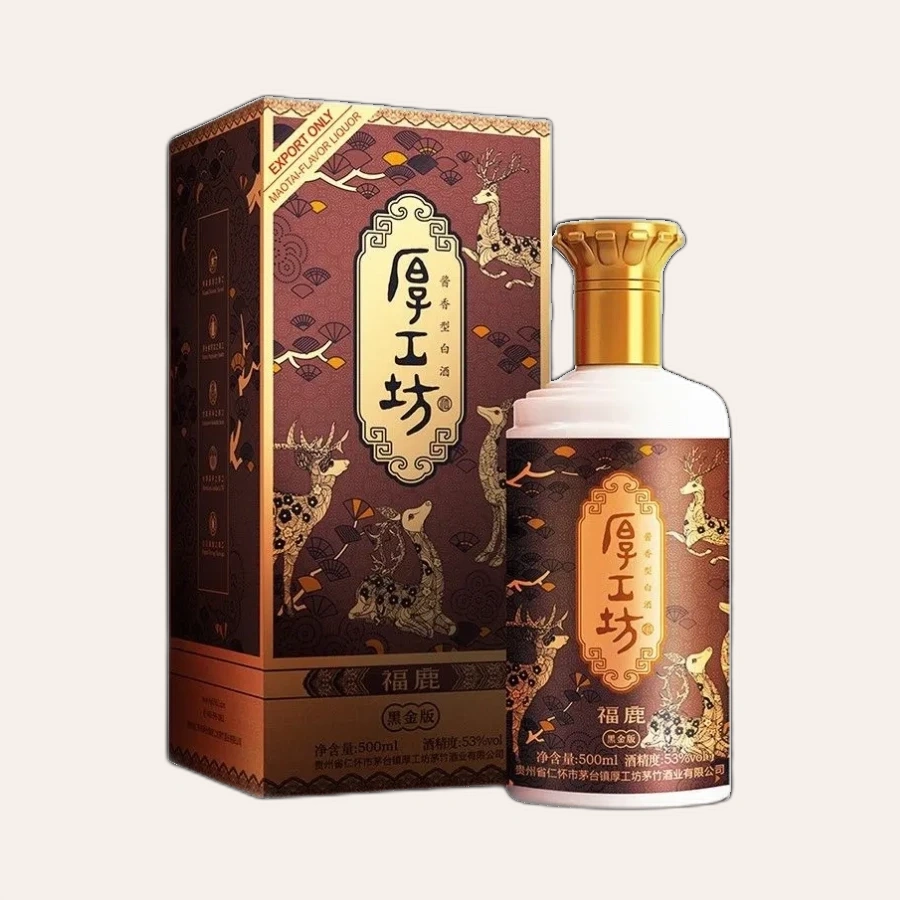 Rượu Hậu Công Phường - Phúc Lộc Hoàng Kim Bản / 厚工坊 福鹿 黄金版 / Hou Gong Fang Fulu Huángjin Ban