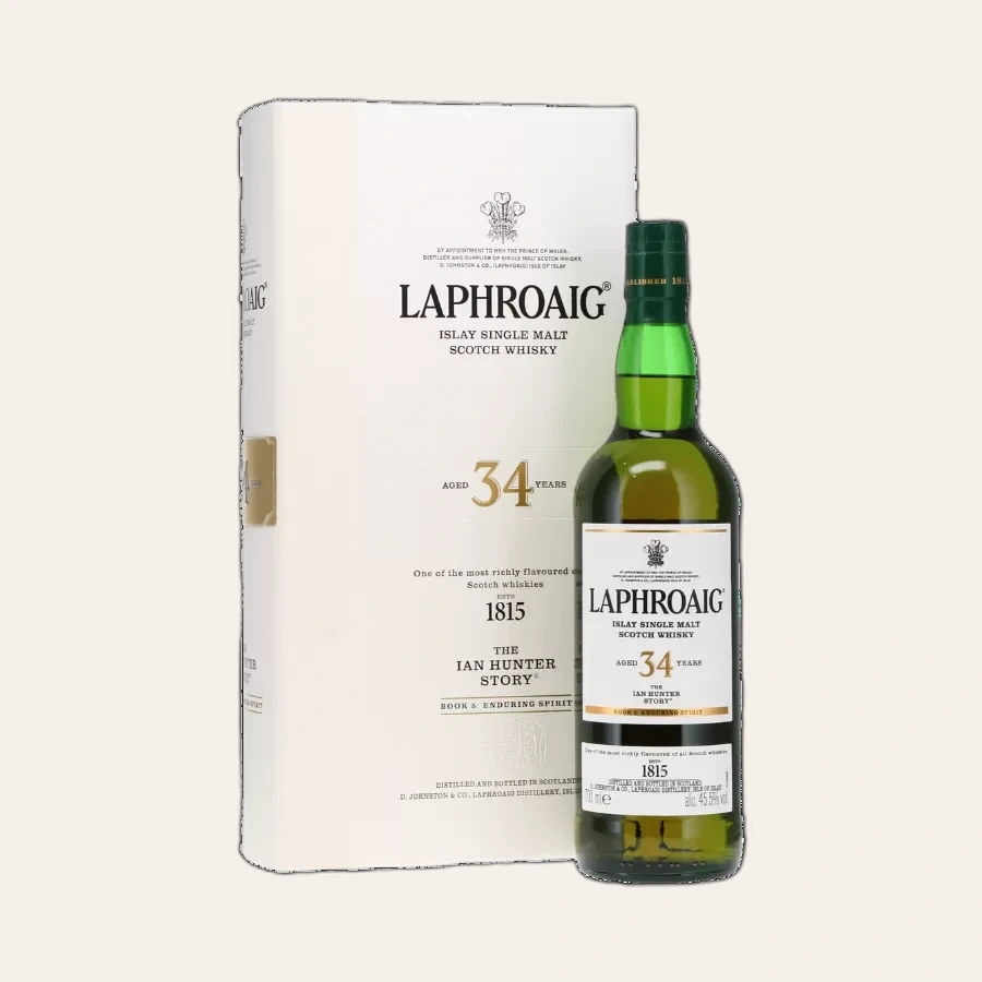 Rượu Whisky Laphroaig 34 Year Old - The Ian Hunter Story Book 5