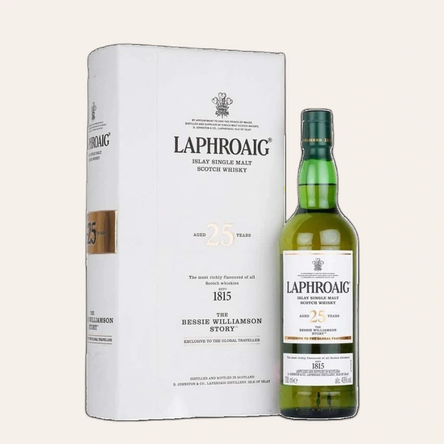 Rượu Whisky Laphroaig 25 Year Old The Bessie Williamson Story