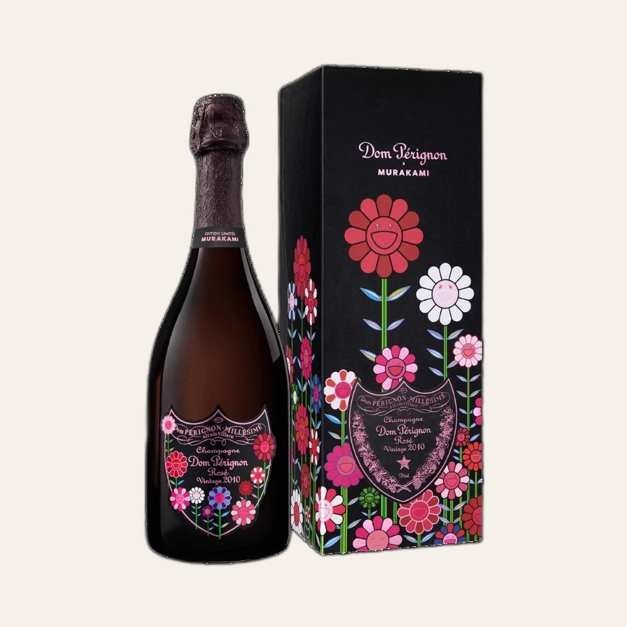 Rượu Champagne Pháp Dom Perignon Rose Takashi Murakami 2010 Vintage Limited Edition