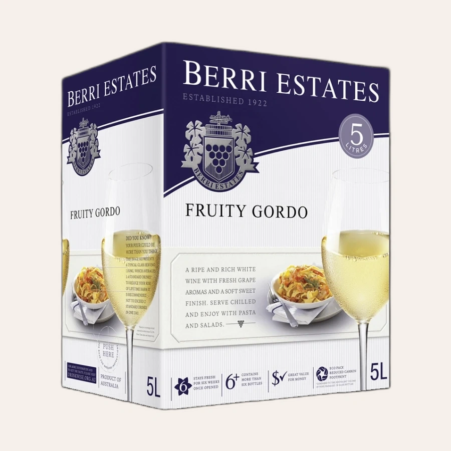 Rượu Vang Bịch Úc Berri Estates White 5000ml