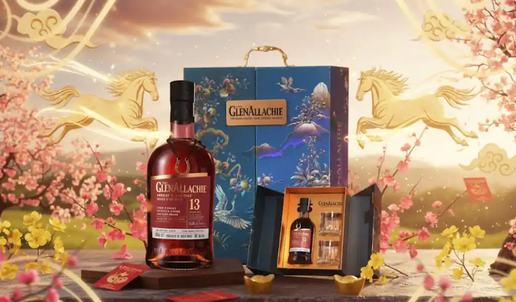 Hộp Quà Rượu Tết 2026 Với Whisky Glenallachie 13 Year Old