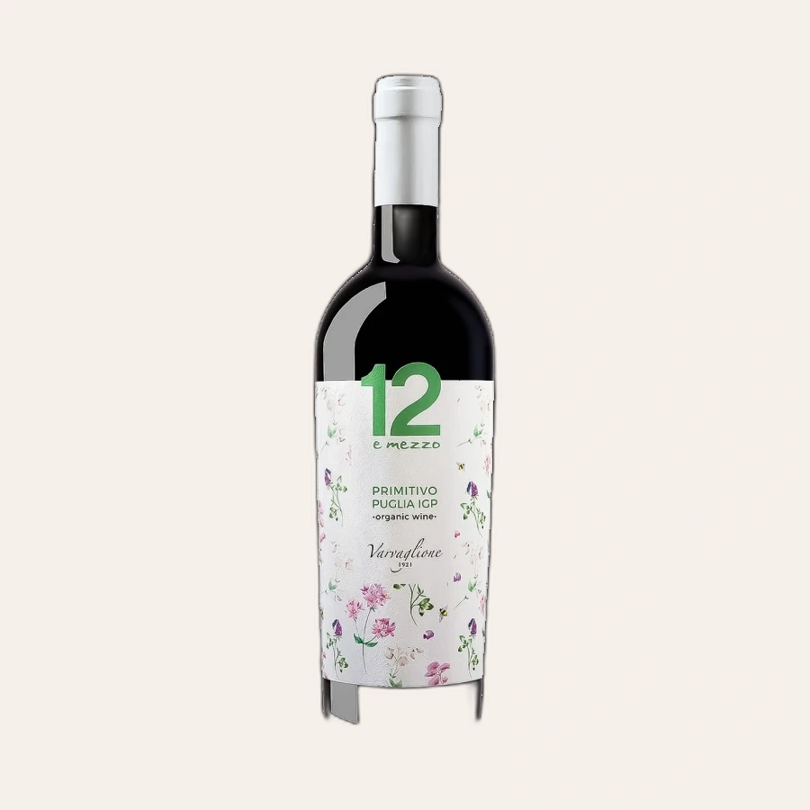 Rượu Vang Đỏ Ý 12 E Mezzo Primitivo Organic
