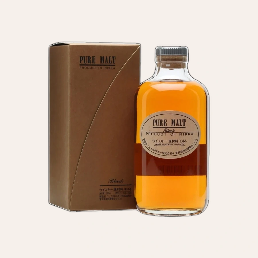 Rượu Whisky Nhật Bản Nikka Pure Malt Black Whisky 500ml