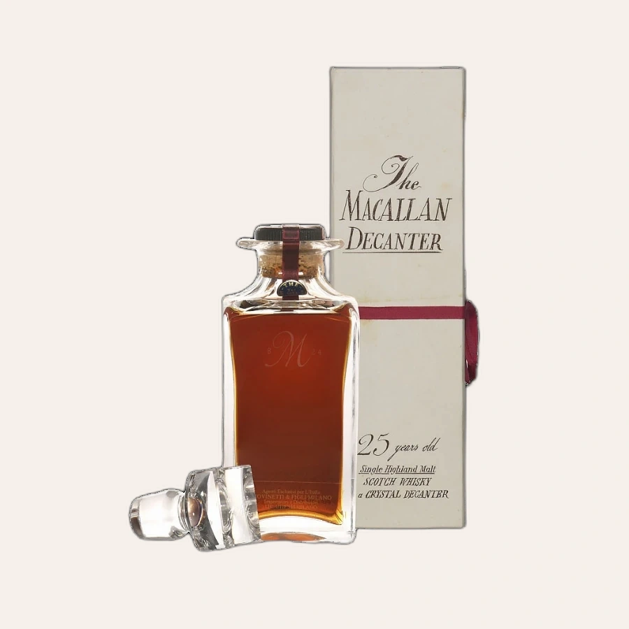 Rượu Whisky The Macallan 25 Year Old 1962 Tudor Crystal Decanter