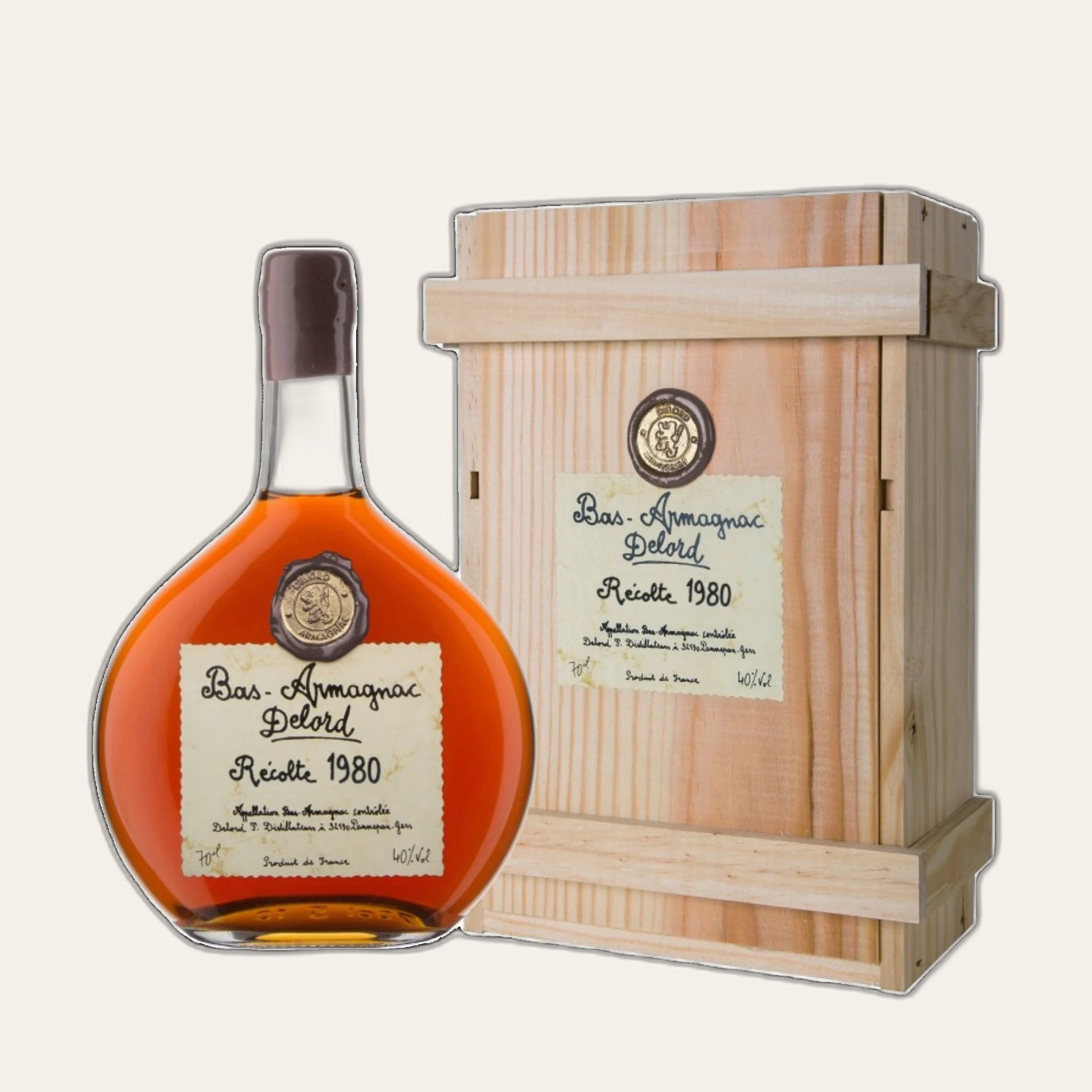 Rượu Brandy Pháp Armagnac Delord Vintage 1980