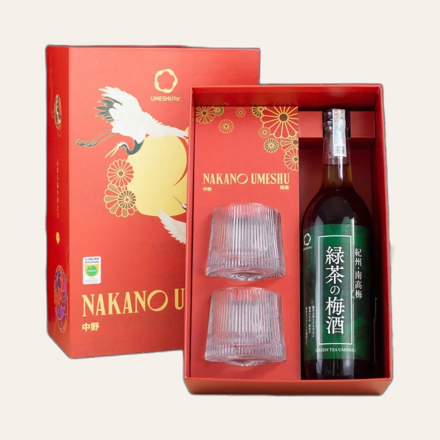 Rượu Mơ Nhật Bản Nakano Kishu Green Tea Vị Trà Xanh Hộp Quà Tết 2026