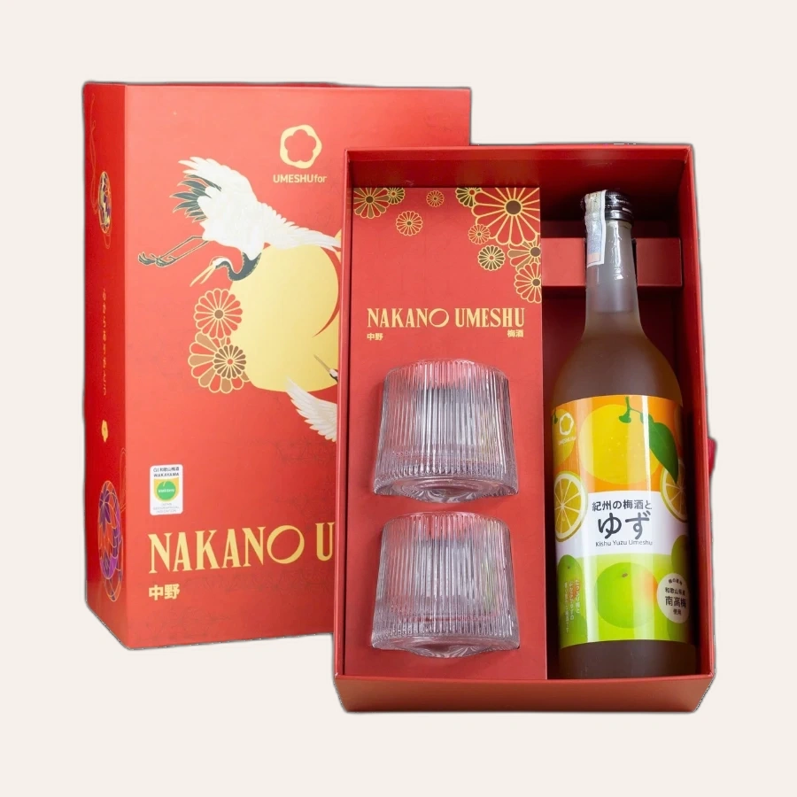 Rượu Mơ Nhật Umeshu Nakano Yuzu Vị Chanh Hộp Quà Tết 2026