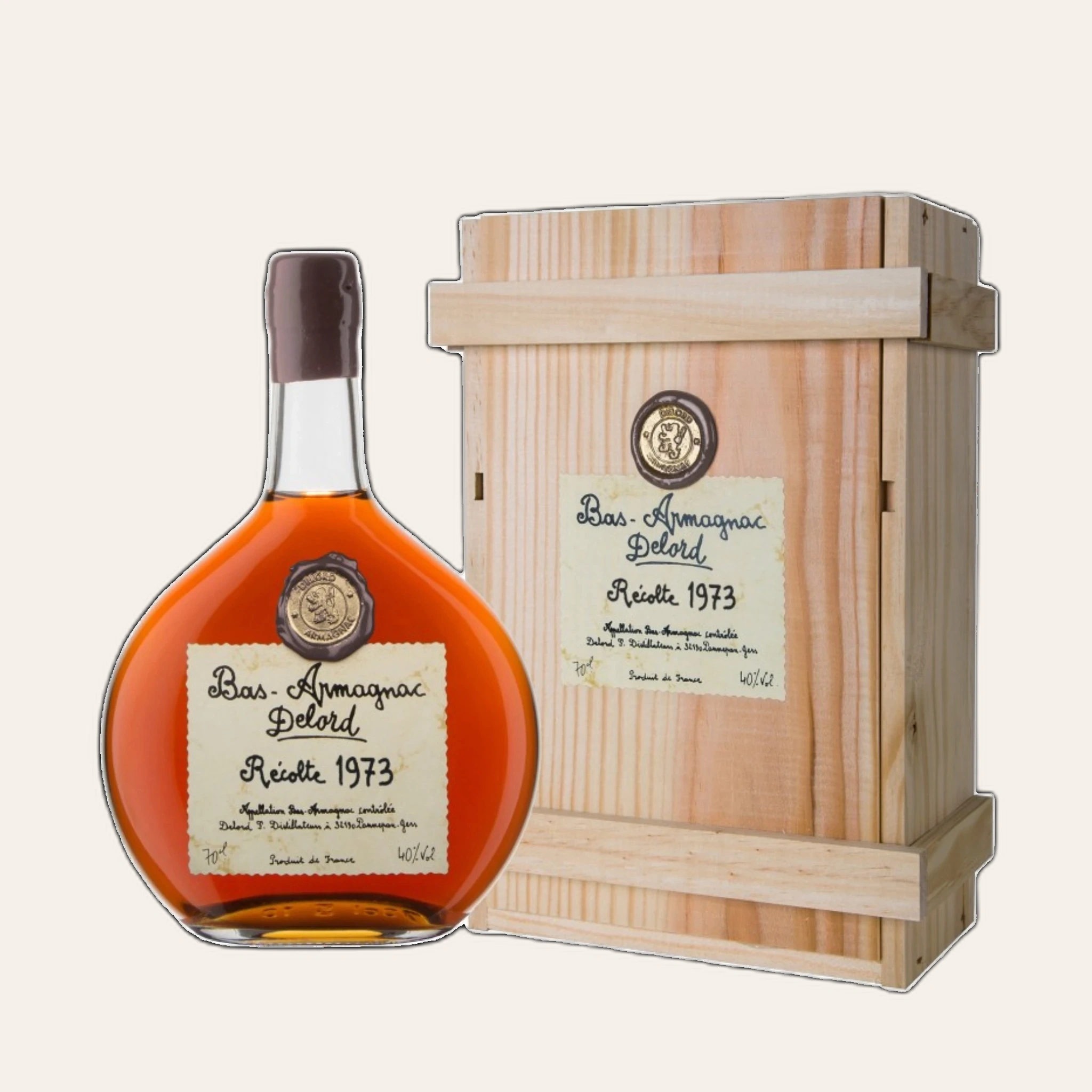 Rượu Brandy Pháp Armagnac Delord Vintage 1973