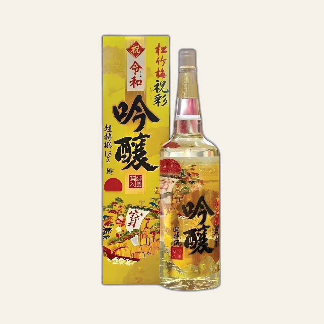 Rượu Sake Nhật Trắng Vảy Vàng Takara Shozu 1.8 lít