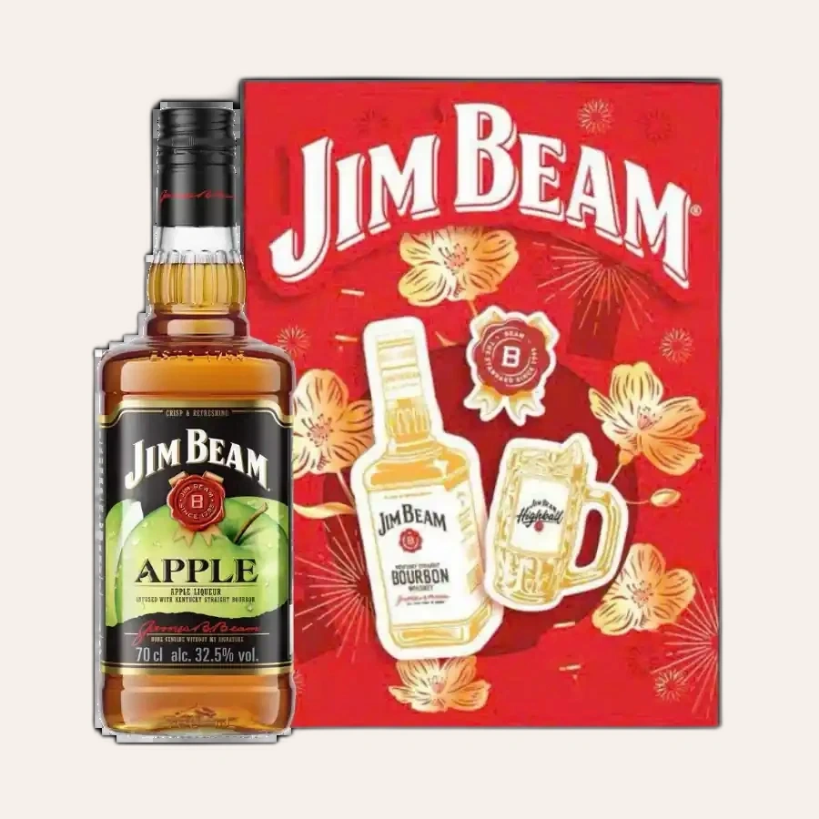 Rượu Whisky Jim Beam Apple Hộp Quà Tết 2026