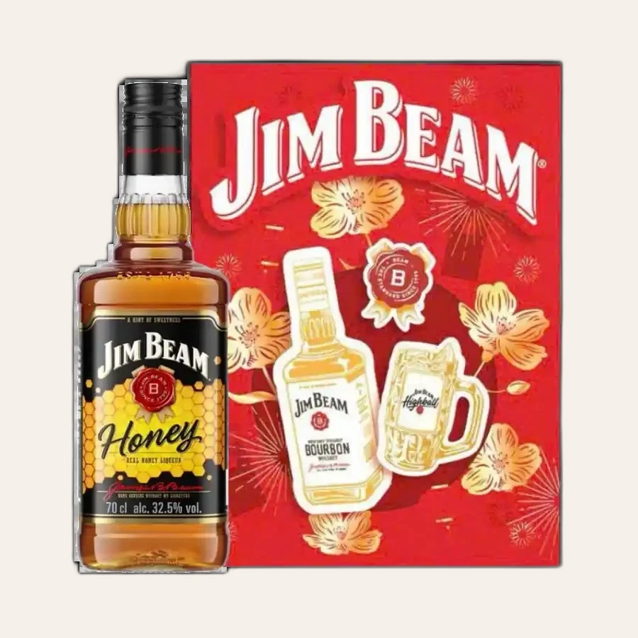 Rượu Whisky Jim Beam Honey Hộp Quà Tết 2026