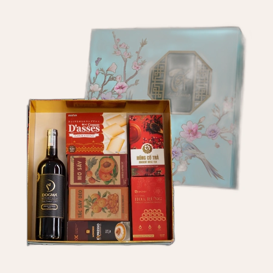 Rượu Vang Đỏ Dogma Reservado Hộp Quà Tết 2026 Set Tết An Khang 2