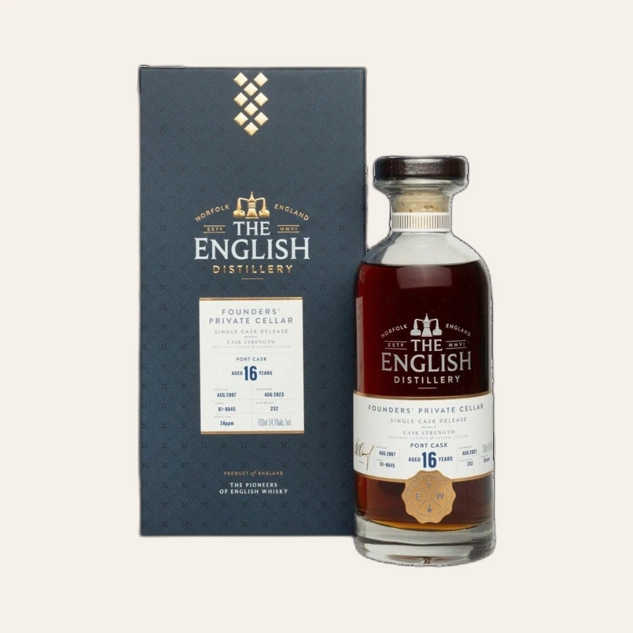 Rượu Whisky Anh Quốc The English 16 Year Old Port Cask (Founders Private Cellar Release 3)