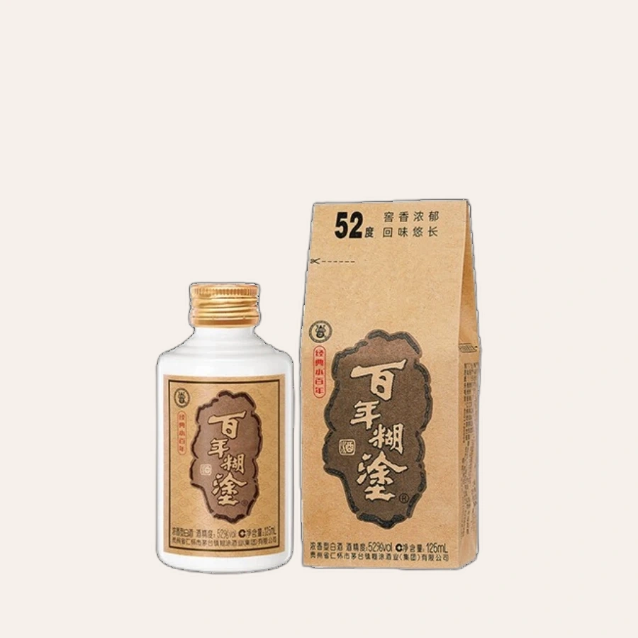 Rượu Bách Niên Hồ Đồ 125ml 52%/ Bainian Hutu/ 百年糊涂