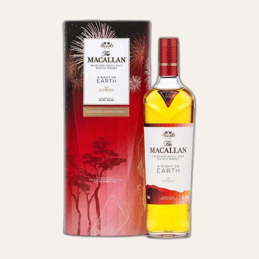 Rượu Whisky Macallan A Night On Earth in Scotland Phiên Bản Hộp Quà Tết Giáp Thìn 2024