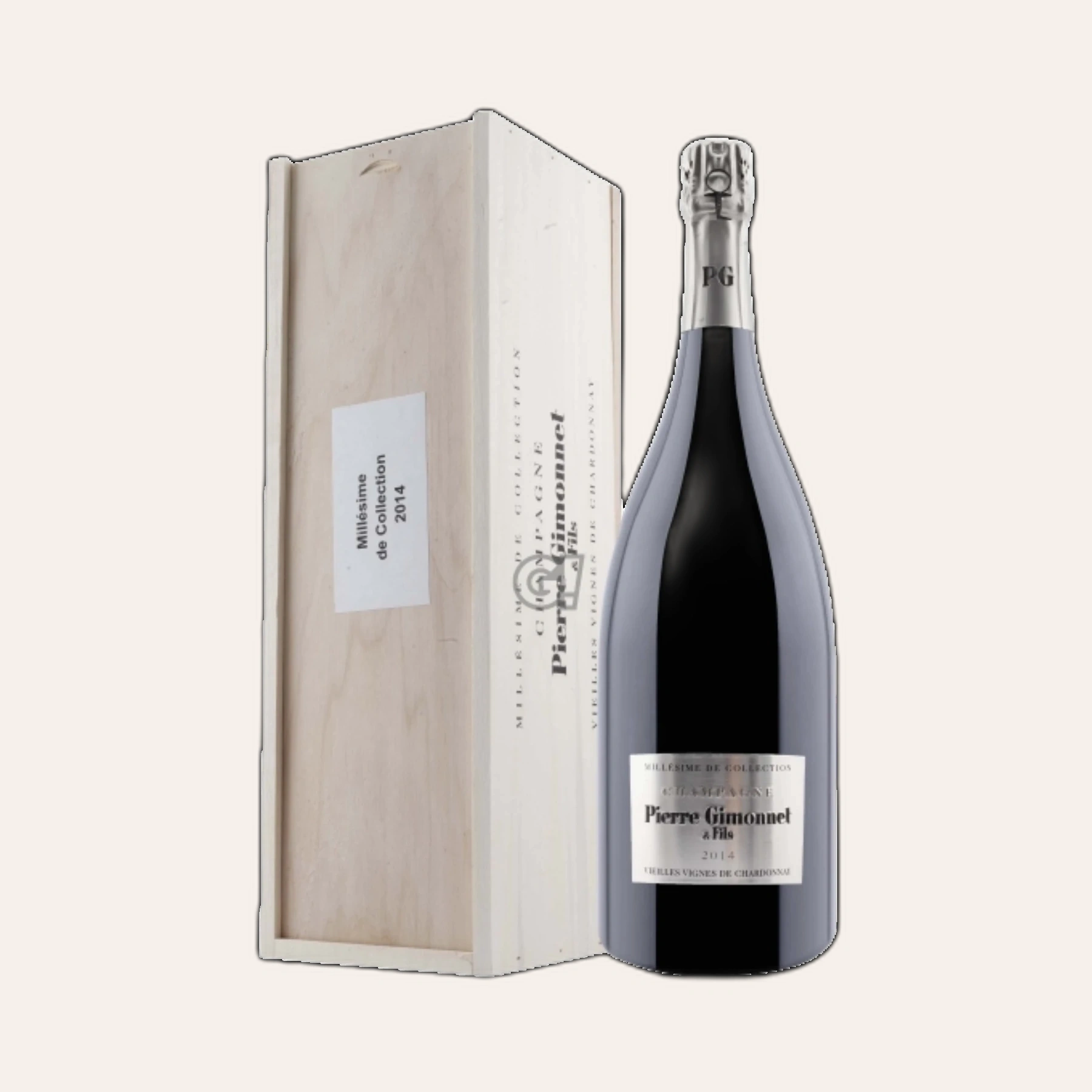 Rượu Champagne Pháp Pierre Gimonnet Extra Brut Millesime de Collection 1.5L 2014 Kèm Hộp