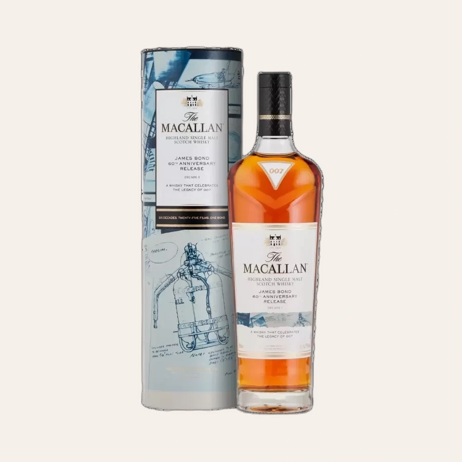 Rượu Whisky Macallan James Bond 60th Anniversary Release Decade 1