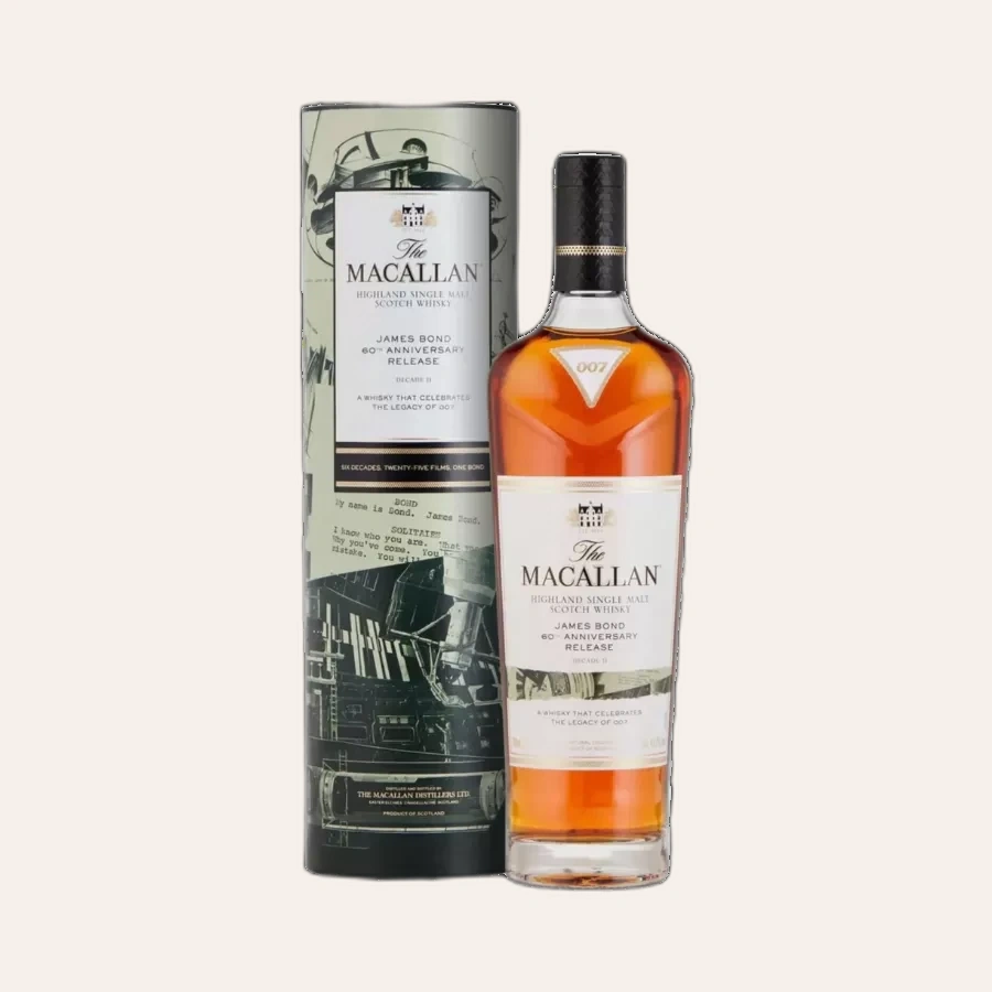 Rượu Whisky Macallan James Bond 60th Anniversary Release Decade 2