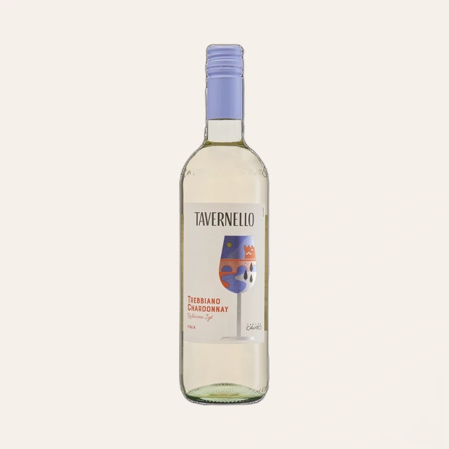 Rượu Vang Trắng Ý Tavernello Trebbiano Chardonnay Rubicone