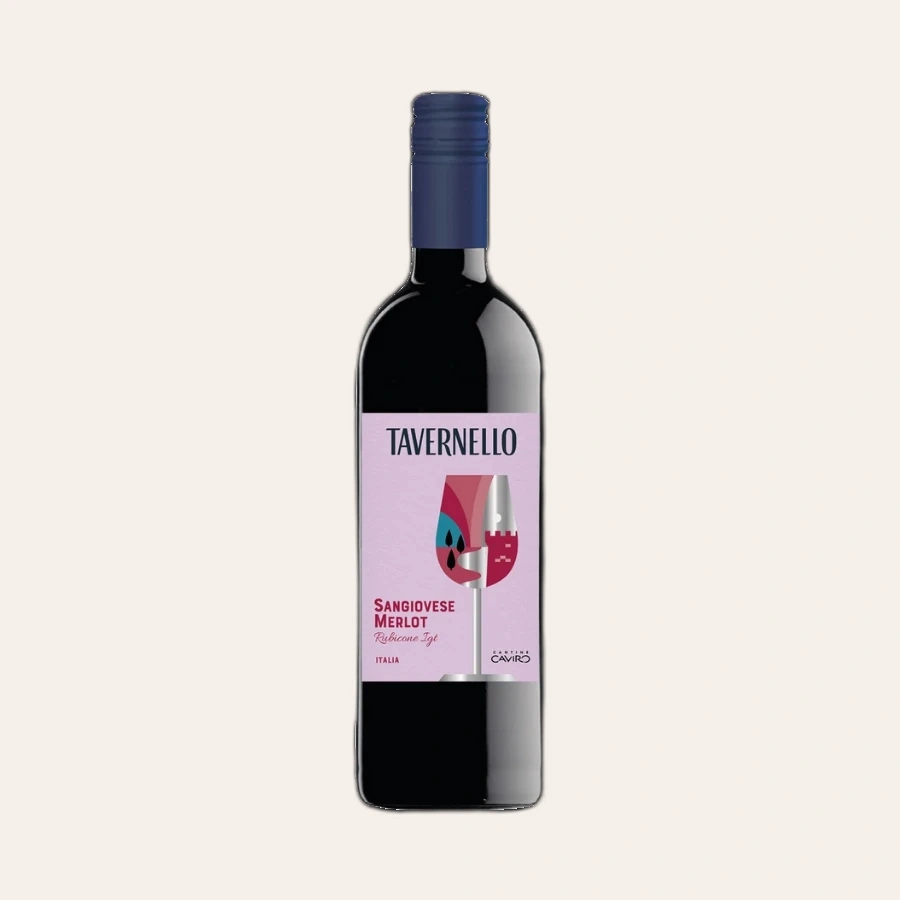 Rượu Vang Đỏ Ý Tavernello Sangiovese Merlot Rubicone