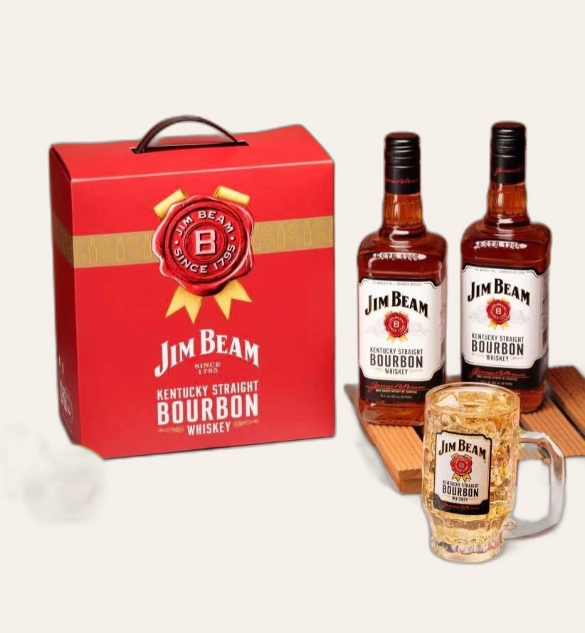 Rượu Whisky Jim Beam Whiskey Phiên Bản Tết 2022 2 Chai 750ml