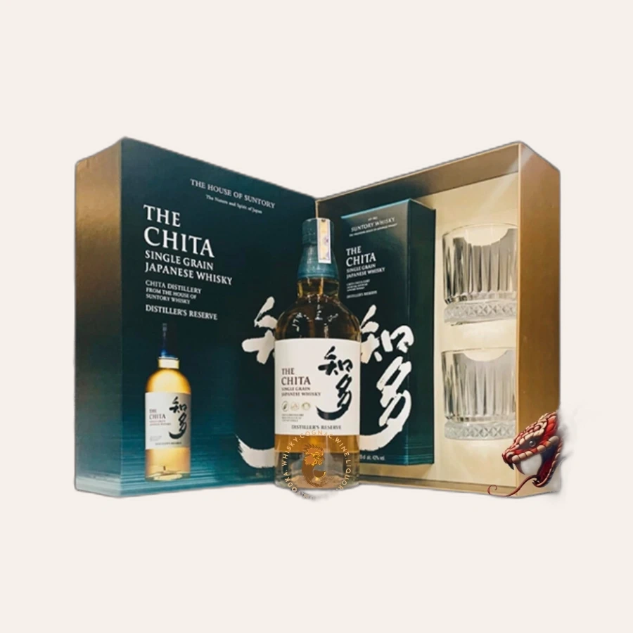 Rượu Whisky Nhật Chita Single Grain Phiên Bản Hộp Quà Tết 2025