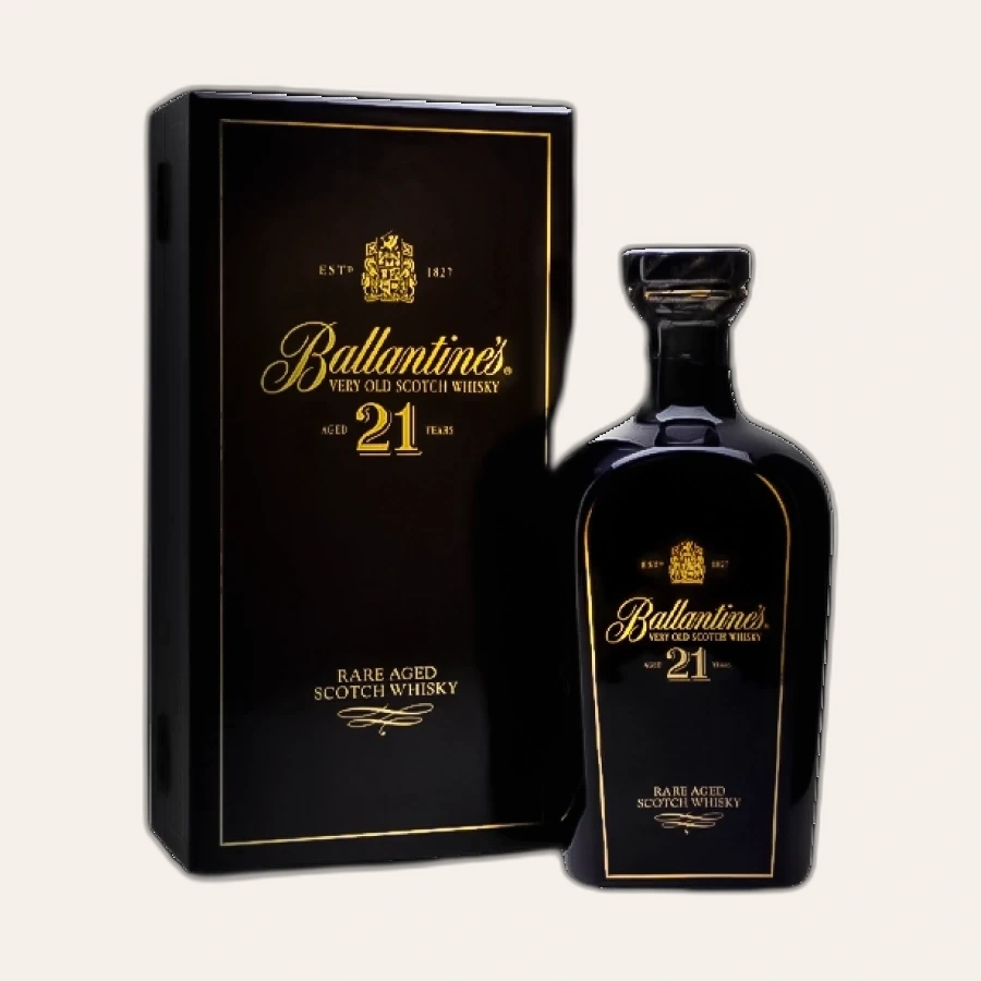 Rượu Whisky Ballantine's 21 Year Old Blue Ceramic 500ml
