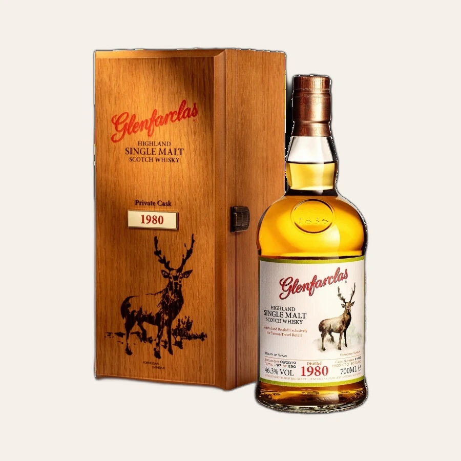 Rượu Whisky Glenfarclas Formosan Sambar 1980 Exclusively For Taiwan Travel (The Beauty of Taiwan Series)