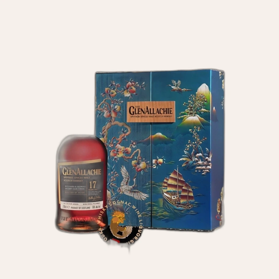Rượu Whisky Glenallachie 17 Year Old Mizunara & Oloroso Sherry Cask Finish Phiên Bản Hộp Quà Tết 2025