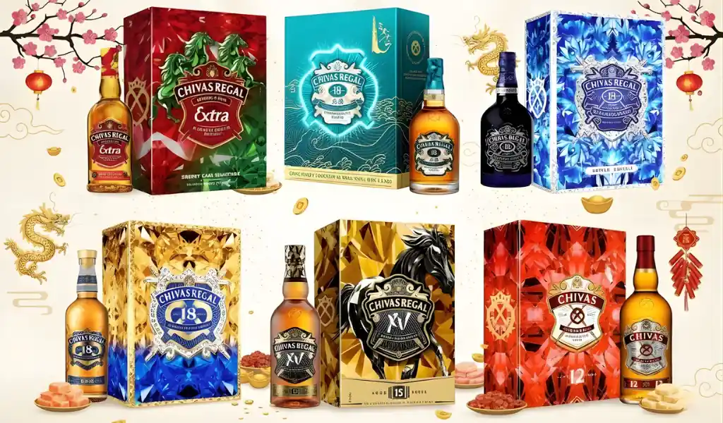 Trọn Bộ Sưu Tập 6 Phiên Bản Rượu Chivas Hộp Quà Tết 2026