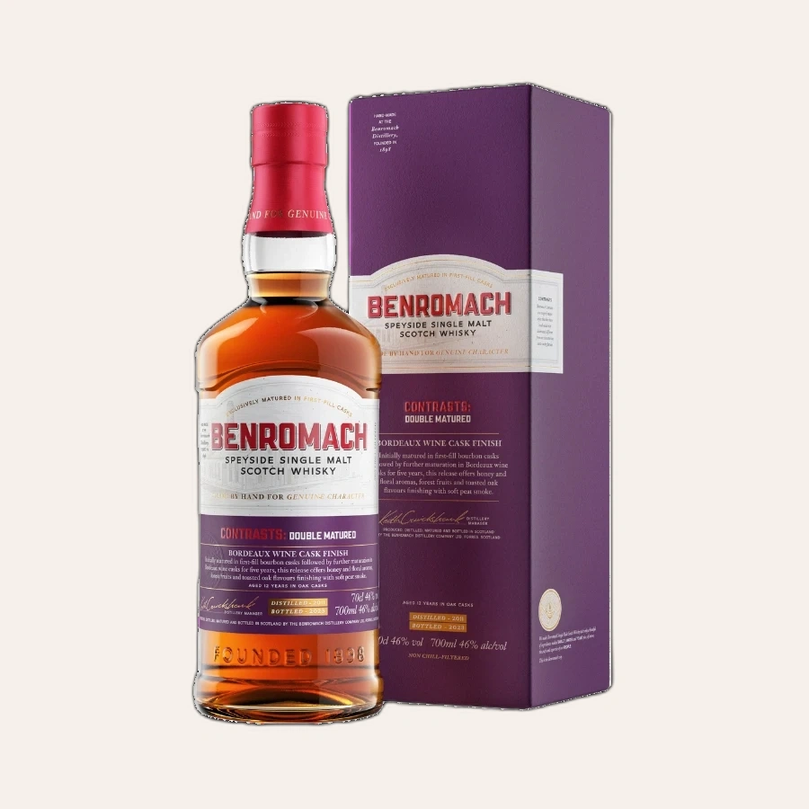 Rượu Whisky Benromach 12 Year Old Contrasts Double Matured