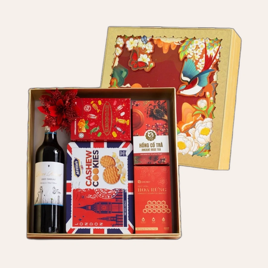 Rượu Vang Đỏ Úc Trentham Estate River Retreat Hộp Quà Tết 2026 Set Nghênh Sắc 1