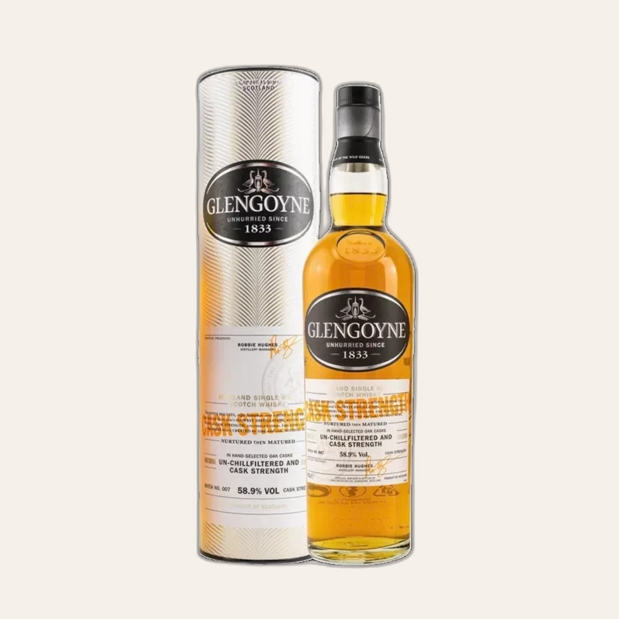 Rượu Whisky Glengoyne Un Chillfiltered And Cask Strength 58.9% Batch No.007