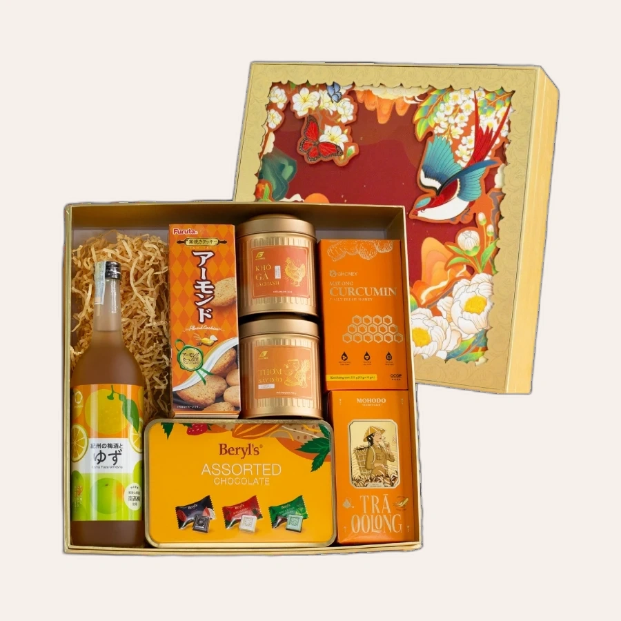 Rượu Mơ Nhật Umeshu Nakano Yuzu Vị Chanh Hộp Quà Tết 2026 Set Nghênh Sắc 6