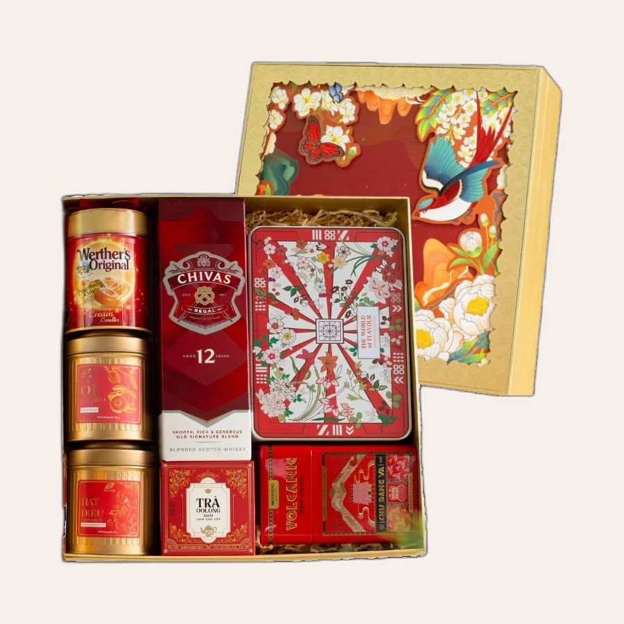 Rượu Whisky Chivas 12 Year Old Hộp Quà Tết 2026 Set Nghênh Sắc 7