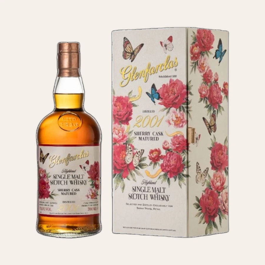 Rượu Whisky Glenfarclas 23 Year Old Floral Spring Series 2001 Exclusively for Taiwan