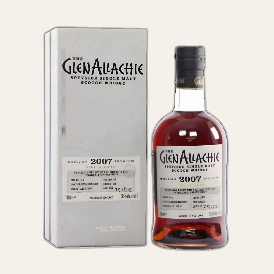 Rượu Whisky Glenallachie 2007 Cask No.7170 (kèm hộp sơn mài)