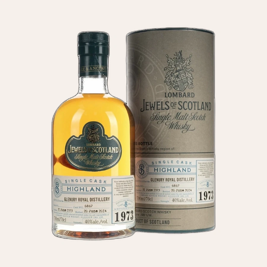 Rượu Whisky Glenury Royal 40 Year Old Lombard 1973