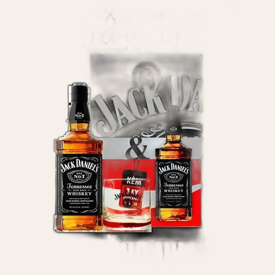 Rượu Whisky Jack Daniel's No.7 Kèm 1 Ly Cao Cấp Phiên Bản Hộp Quà Tết 2025