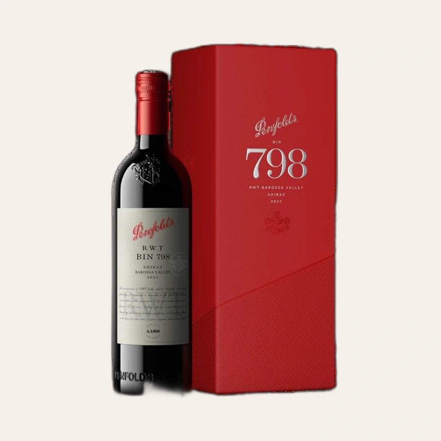 Rượu Vang Đỏ Úc Penfolds RWT Bin 798 Shiraz Barossa Valley Phiên Bản Hộp Quà 2021