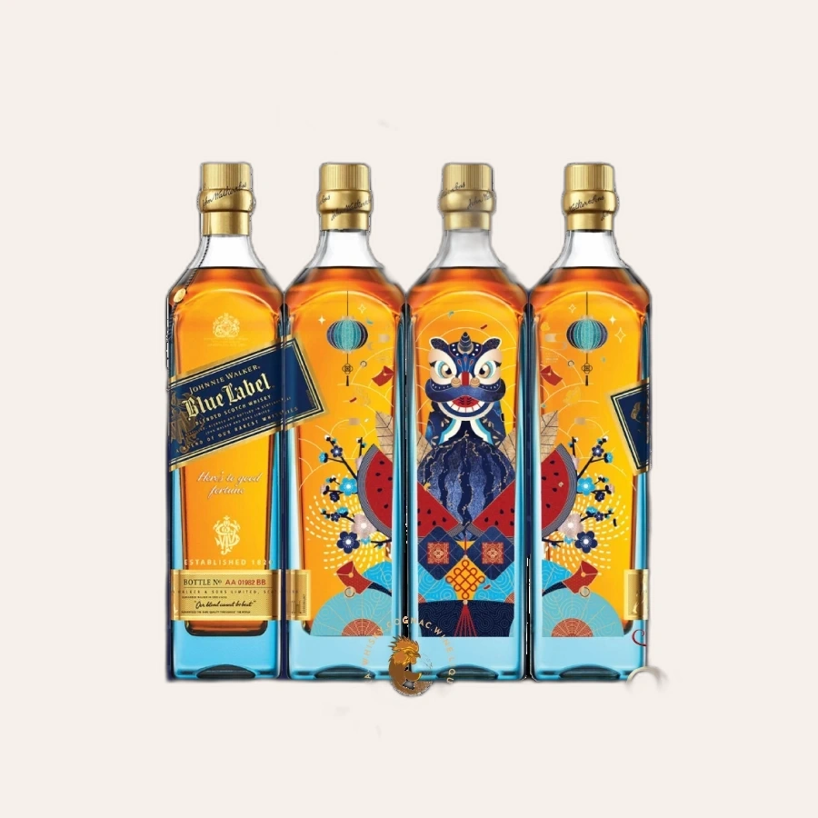 Rượu Whisky Johnnie Walker Blue Label The Tet Lion