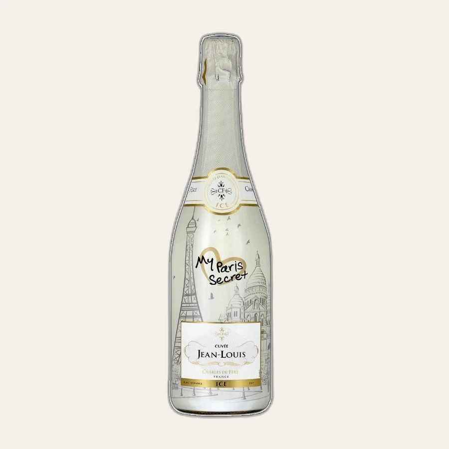 Rượu Sparkling Pháp Charles de Fere Cuvee Jean Louis ICE My Paris Secret Blanc de Blancs
