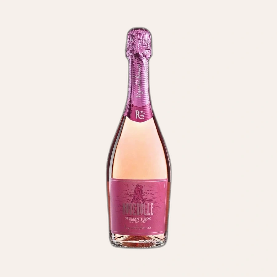Rượu Sparkling Ý Vigneti Romio Novebolle Romagna Spumante Rosato Extra Dry
