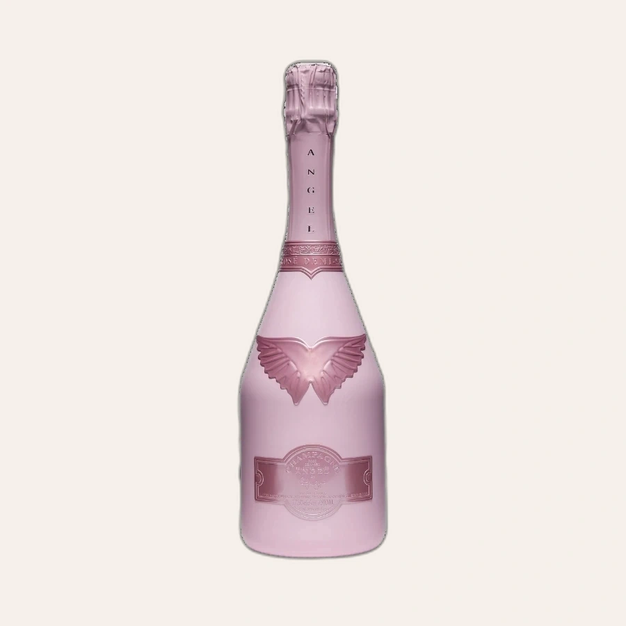 Rượu Champagne Pháp Angel Champagne NV Demi Sec Rose