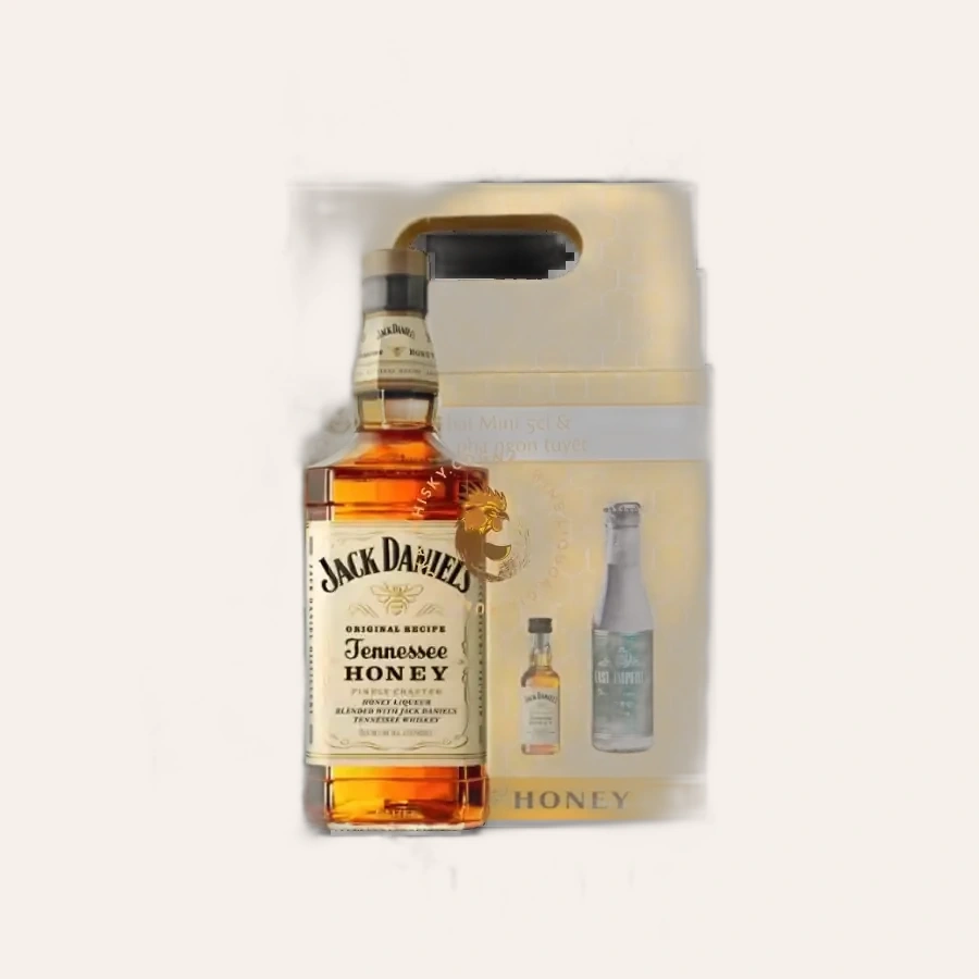 Rượu Whiskey Jack Daniel's Honey Kèm Chai Mini Và Nước Pha Chế Phiên Bản Hộp Quà Tết 2025