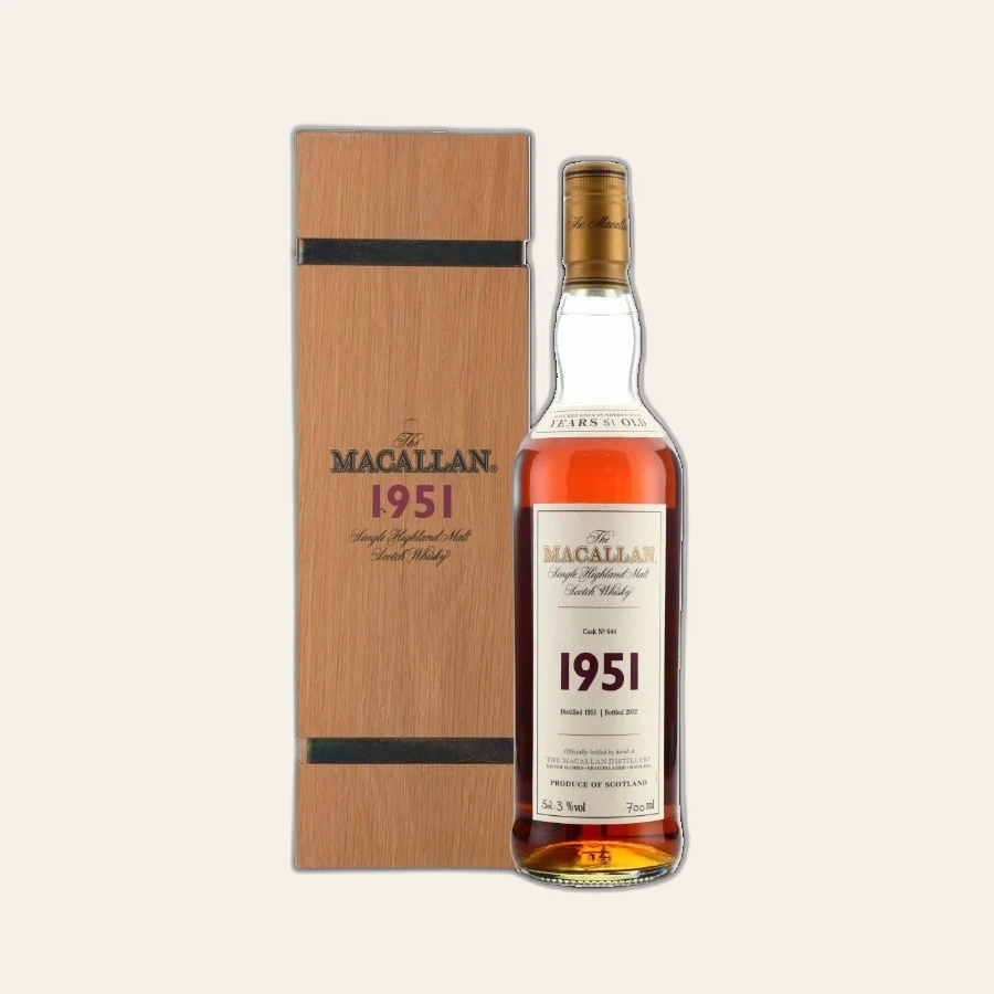 Rượu Whisky The Macallan 51 Year Old Fine & Rare 1951 No. 644