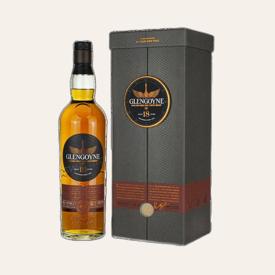 Rượu Whisky Glengoyne 18 Year Old Mẫu Mới